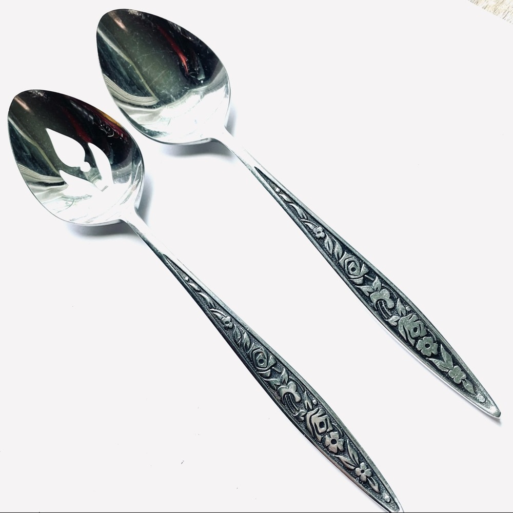Ekco Eterna Santiago stainless flatware serving spoons